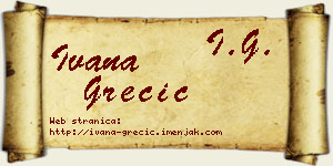 Ivana Grečić vizit kartica